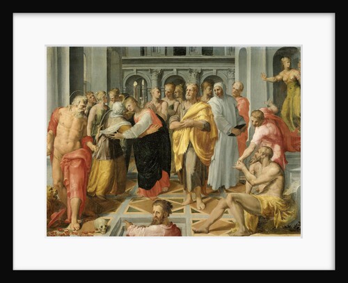 Visitation (Meeting of Mary and Elizabeth in the Presence of Saints Joseph and Jerome) by Circle of Pellegrino Tibaldi
