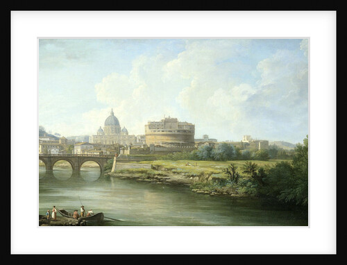 View of the Castel Sant'Angelo in Rome Italy by Pierre Antoine Demachy