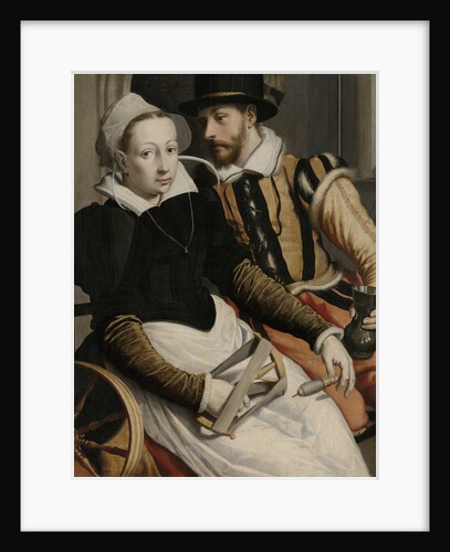 Man and Woman at a Spinning Wheel by Pieter Pietersz. I