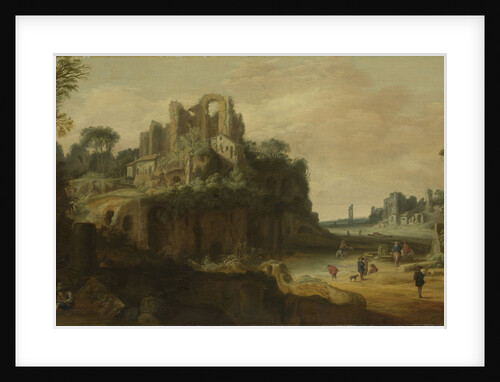 Roman Landscape with the Palatine to the left and part of the Roman Forum on the right by Pieter Anthonisz Groenewegen