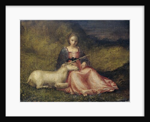 Woman with Unicorn by Anonymous