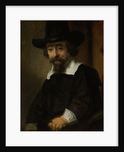 Portrait of a man, thought to be Dr. Ephraïm Bueno by Rembrandt Harmensz. van Rijn