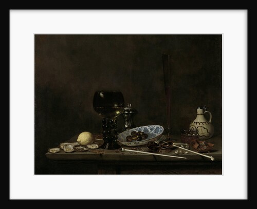 Still Life with Roemer, Flute Glass, Earthenware Jug and Pipes by Jan Jansz. van de Velde III