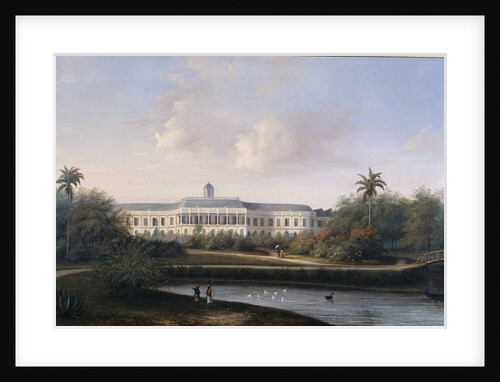 Rear View of Buitenzorg Palace before the Earthquake of 10 October 1834, Kota Bogor Java Indonesia by Willem Troost II