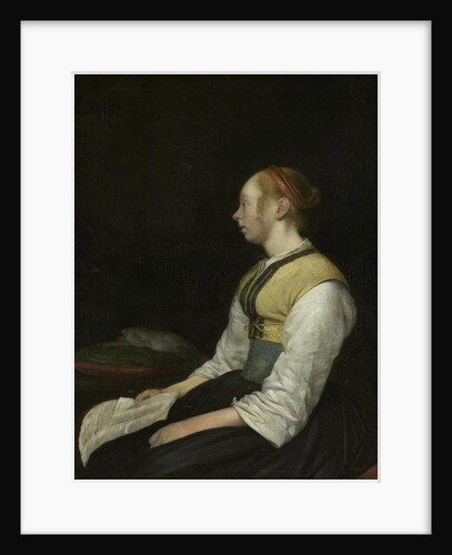 Seated Girl in Peasant Costume by Gerard ter Borch II