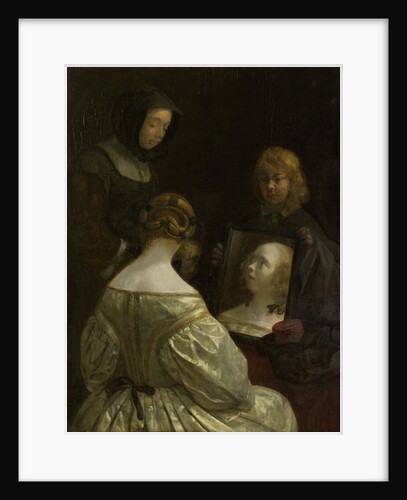 Woman at a Mirror by Gerard ter Borch II