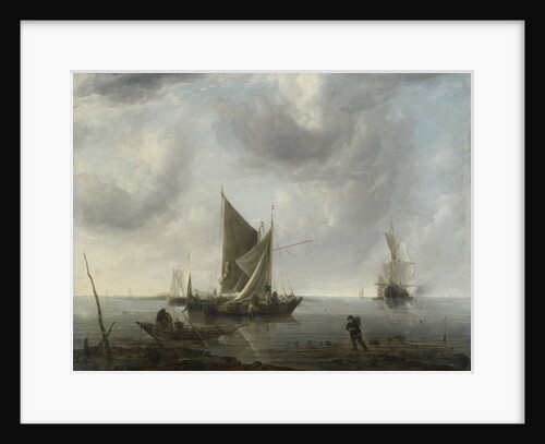 Ships at Anchor on a Calm Sea by Jan van de Cappelle