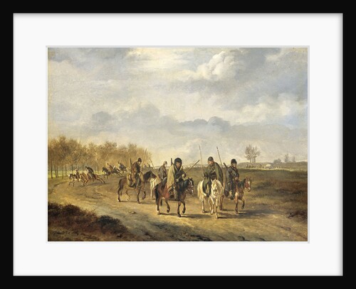 Cossacks on a country Road near Bergen in North Holland, 1813 by Pieter Gerardus van Os