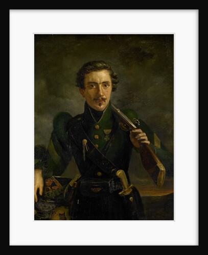 Self Portrait in the Uniform of the Jagers by Willem Jodocus Mattheus Engelberts