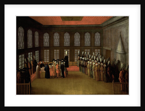 An Ambassador's Audience with the Grand Vizier in his Yali on the Bosporus (Ambassador Cornelis Calkoen, 12 August 1727) by Anonymous