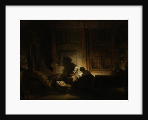 The holy family at night by Workshop of Rembrandt Harmensz. van Rijn