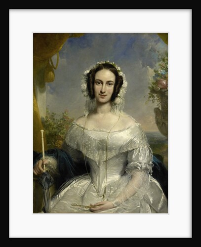 Agatha Petronella Hartsen. Bridal gown on the occasion of her marriage to Jan van der Hoop op 17 maart 1841 by Jan Willem Pieneman