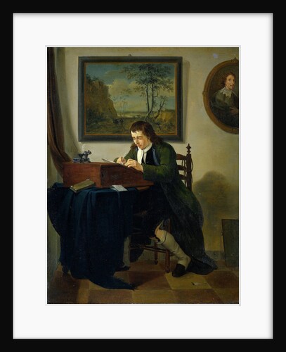 A Man Writing at his Desk by Jan Ekels II