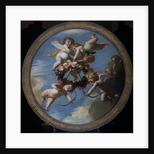 Putti with Flower Garland by Workshop of Gerard van Honthorst