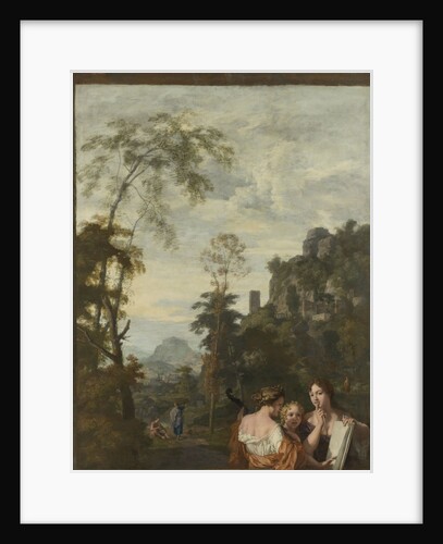 Italian Landscape with three Women Making Music, Gerard de Lairesse by Johannes Glauber