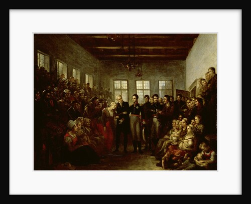 Prince of Orange Visits the Victims of the Inundation in the Aalmoezeniersweeshuis Orphanage in Amsterdam by Mattheus Ignatius van Bree