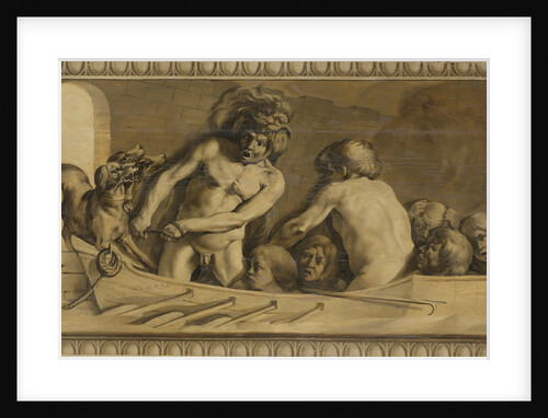 Hercules Gets Cerberus from the Underworld, Charon, the Ferryman of the Styx by Jacob van Campen