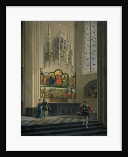 The Ghent Altarpiece by the van Eyck Brothers in St Bavo Cathedral in Ghent Belgium by Pierre François De Noter