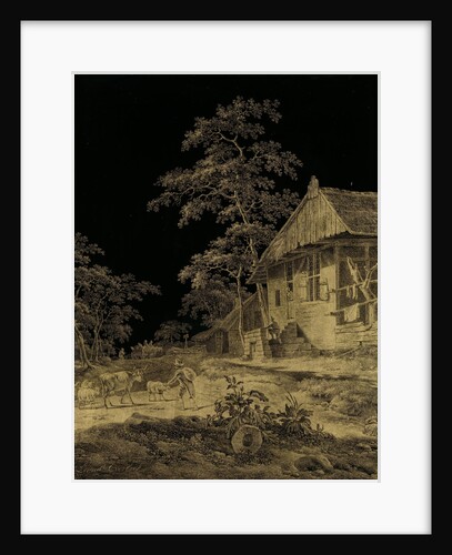 Shepherd at a Farmstead by Leendert Overbeek
