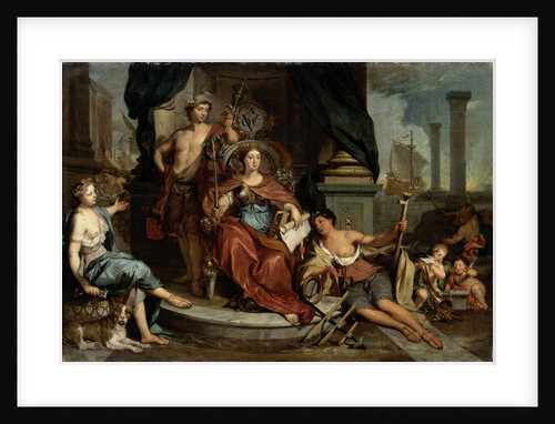 Apotheosis of the Dutch East India Company, Allegory of the Amsterdam Chamber of Commerce of the VOC by Nicolaas Verkolje
