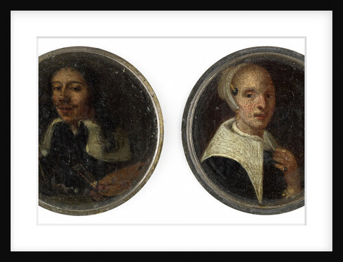 Self Portrait of Johann Philip Lembke and a portrait of his wife by Johann Philipp Lemke
