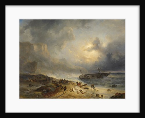 Shipwreck off a Rocky Coast by Wijnand Nuijen