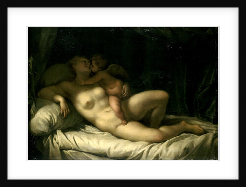 Cupid Kissing Venus, Venus Kissed by Amor by Anonymous