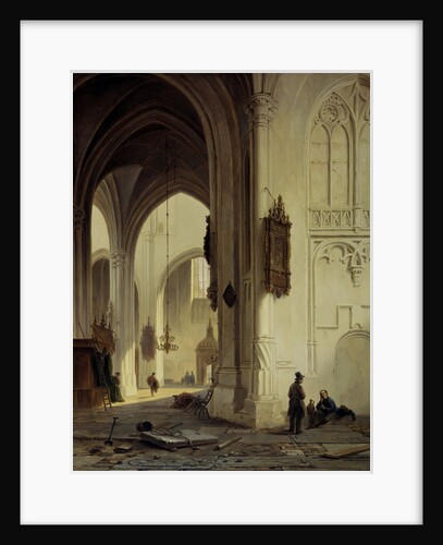 Church Interior by Bartholomeus Johannes van Hove