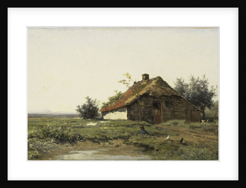 Farmhouse in open field by Paul Joseph Constantin Gabriël