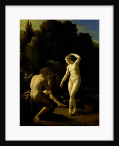 A Nymph Dancing to a Shepherd's Flute-Playing by Adriaen van der Werff