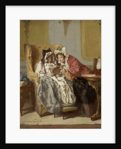 Two Women Admiring a Painting by Alexander Hugo Bakker Korff