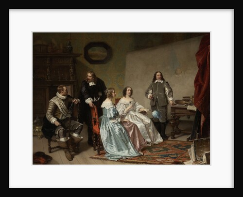 The Princess of Orange Visiting the Work-shop of Bartholomeus van der Helst by Hendrik Jacobus Scholten