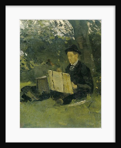 Jan Verkade, 1868-1946, painting under a tree 1891 by Richard Roland Holst