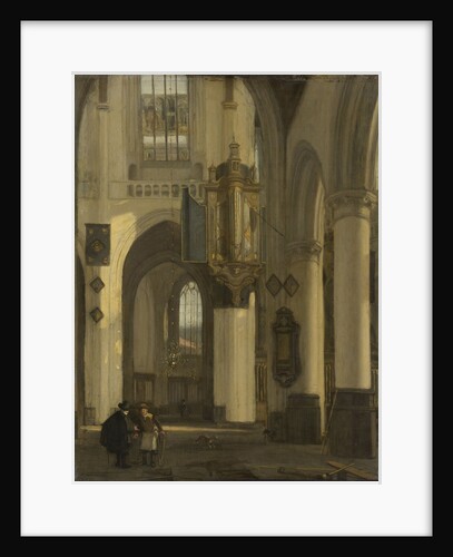 Interior of a Protestant Gothic Church with Motifs from the Old and New Church in Amsterdam by Emanuel de Witte