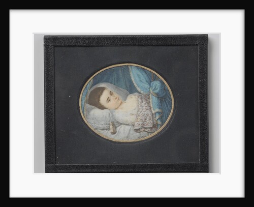 Portrait of a sick girl lying in bed by George Nikolaus Ritter