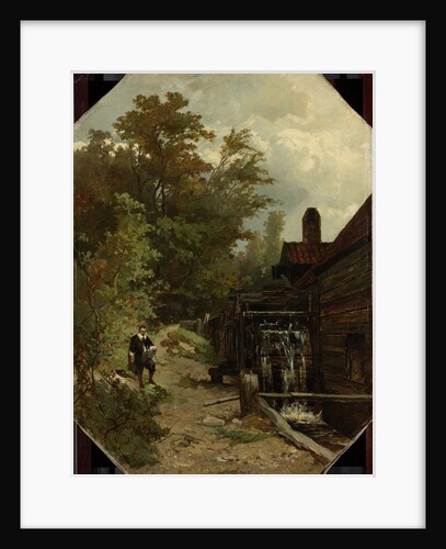 Jacob van Ruisdael Sketching a Watermill by Albert Gerard Bilders