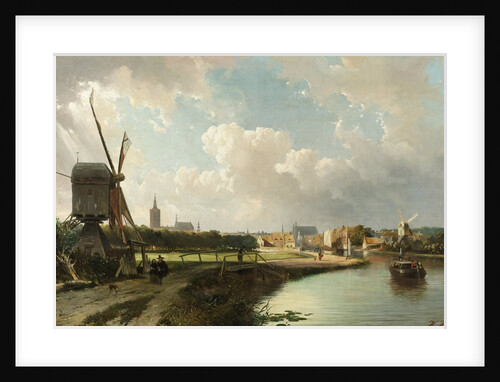 View of The Hague from the Canal called the Delftsche Vaart in the 17th Century, Cornelis Springer by Kasparus Karsen