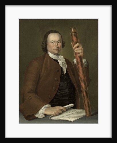 Portrait of an Officer at Sea with Coastal Map and Binoculars in his Hand by John Greenwood