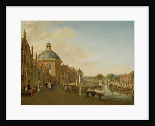 The Docking Basin in the Barge Canal in Leidschendam, The Netherlands by Paulus Constantijn la Fargue