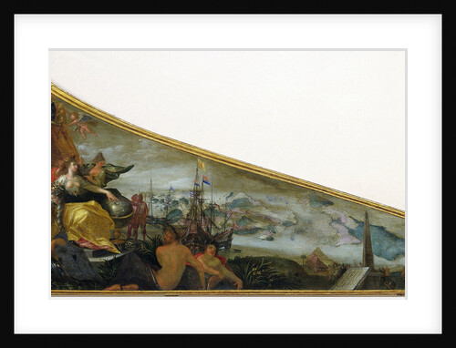 Harpsichord Lid showing an Allegory of Amsterdam as the Center of World Trade by Firma Ruckers