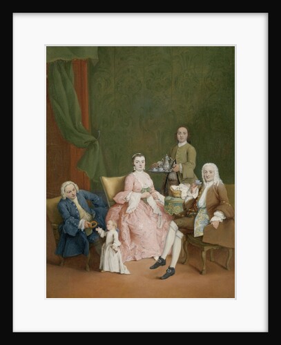 Portrait of a Venetian Family with a Manservant Serving Coffee by Pietro Longhi