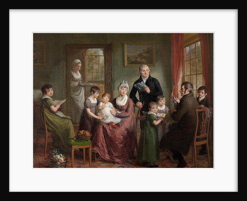 Portrait of the Family of Adriaan Bonebakker with Dirk L. Bennewitz by Adriaan de Lelie
