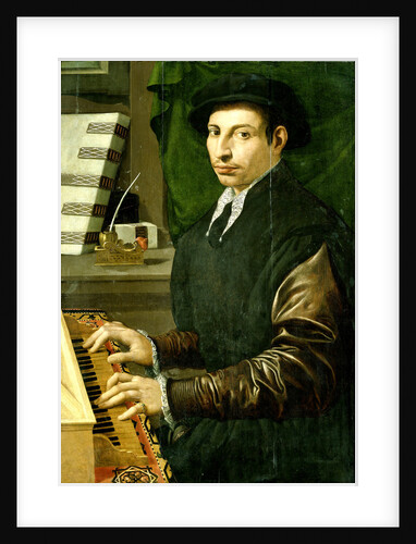 Man Playing the Clavichord by Francesco Traballesi