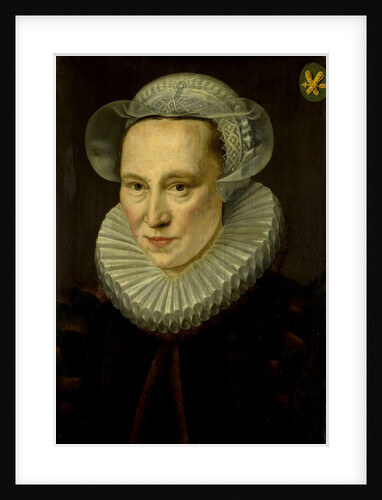 Portrait of Grietje Pietersdr Codde, died 1607, Wife of Jacob Bas by Adriaen Thomasz. Key
