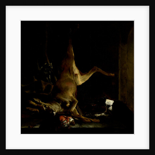A Dog and a Cat near a partially disembowelled Deer by Jan Baptist Weenix