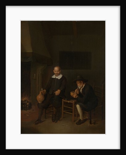 Interior with Two Men at a Fireplace, The Chimney Corner by Quiringh Gerritsz. van Brekelenkam