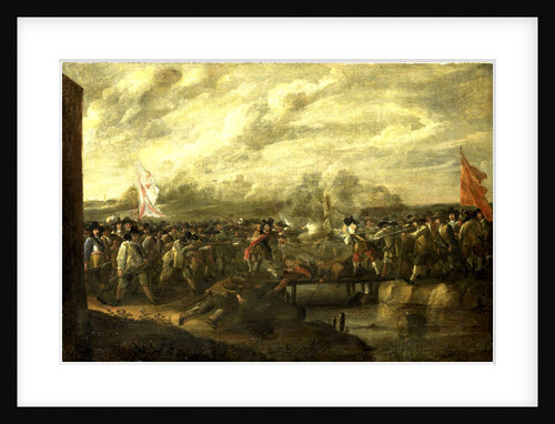 Infantry Battle at a Bridge by Nicolaas van Eyck I