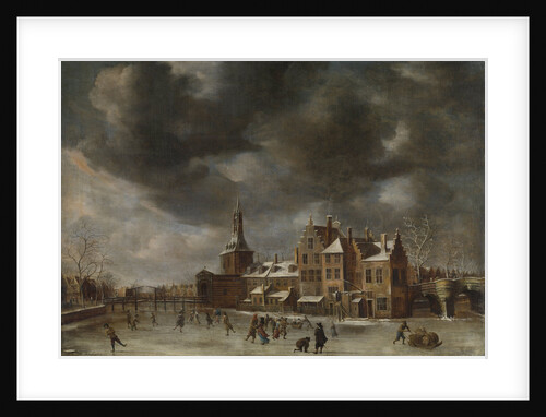 The Blauwpoort of Leiden in Winter, The Netherlands by Abraham Beerstraten