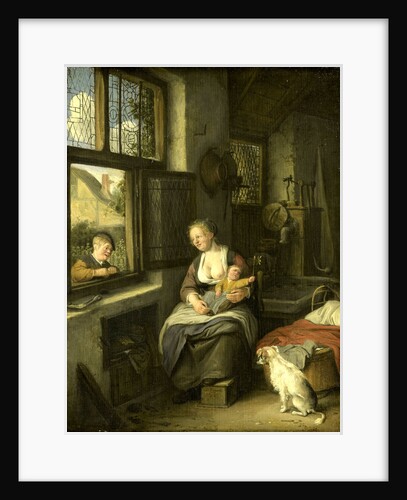 A Mother and her Children, A Mother's Happiness by Cornelis Dusart