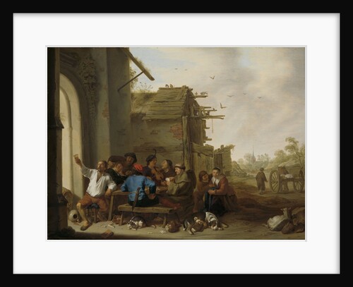 Figures before a Village Inn by Cornelis Saftleven